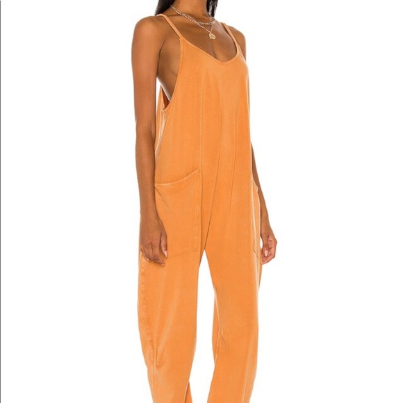 FP Movement by Free People Pants - Free People FP Movement Hot Shot Onesie Toasted Coconut Brown Orange Bronze L